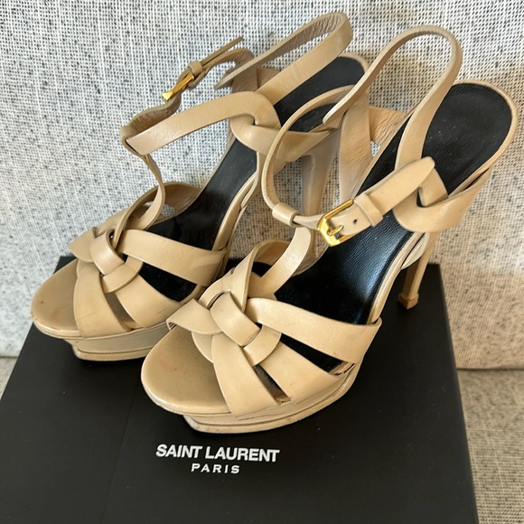 Saint Laurent Tribute Heels Nude 37.5